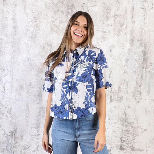 Camisa Corta Azul