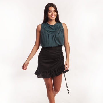 Pollera Fruncida Negro