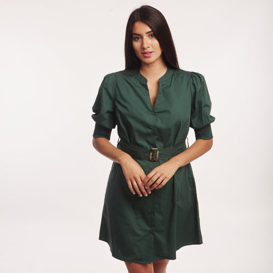 Vestido Camisero Verde