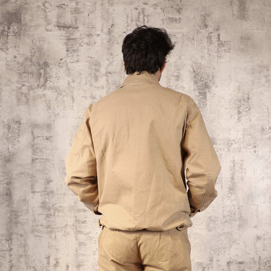Campera De Gabardina bomber Beige