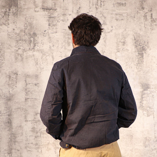 Campera De Gabardina bomber Azul