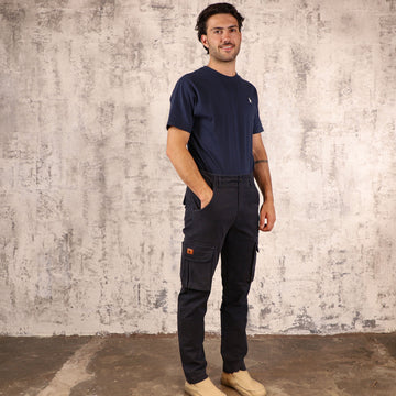 Pantalon Cargo Hombre Azul