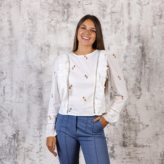 Blusa Broderie Blanca