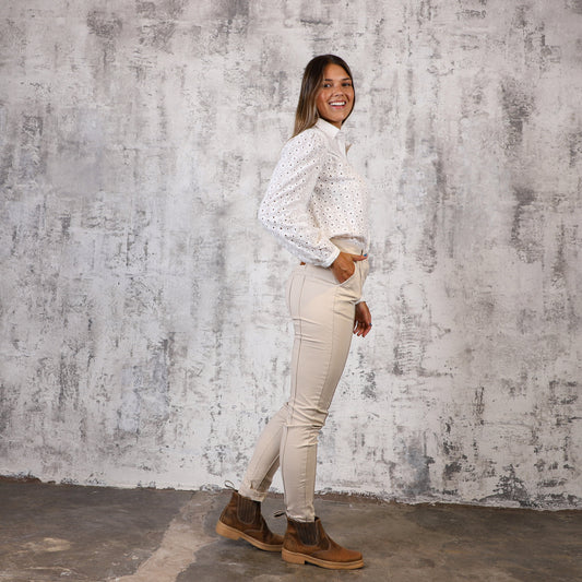 Bombachin 2 Alforzas Beige