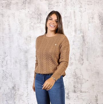 Sweater Trenzado Camel