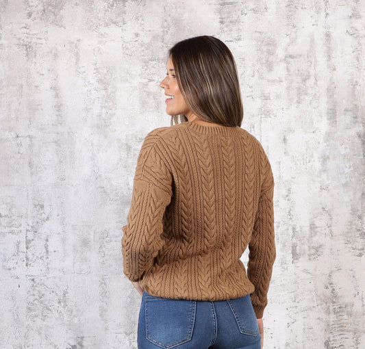 Sweater Trenzado Camel