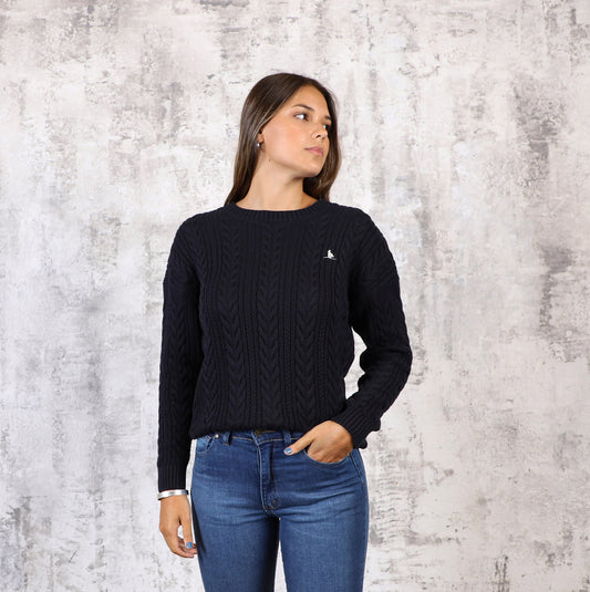 Sweater Trenzado Negro