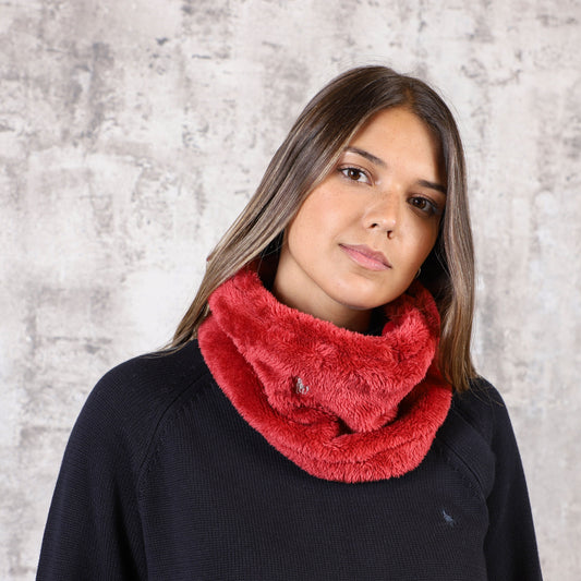 Cuello Teddy Bordo