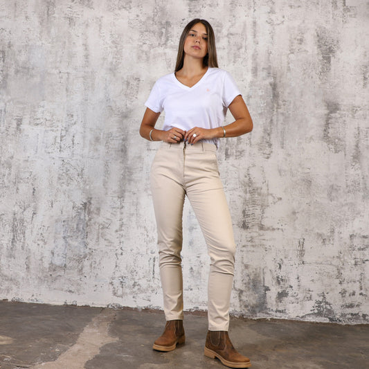 Pantalon Clasico Beige