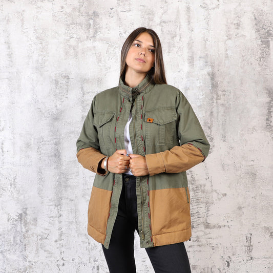 Parka Lunareja Verde/Tostado