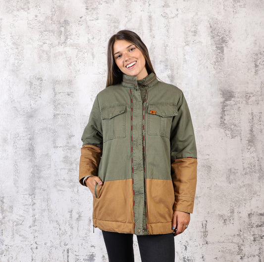 Parka Lunareja Verde/Tostado