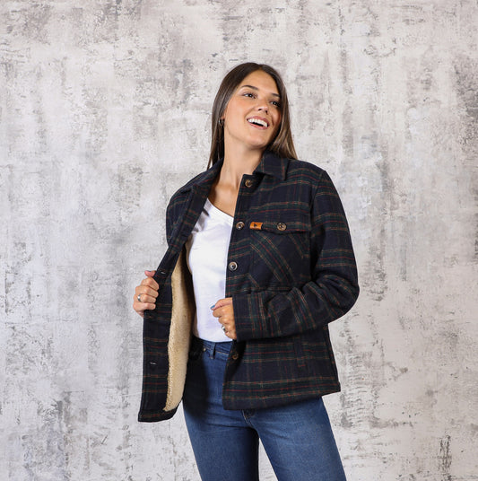Campera tartan 25 Azul
