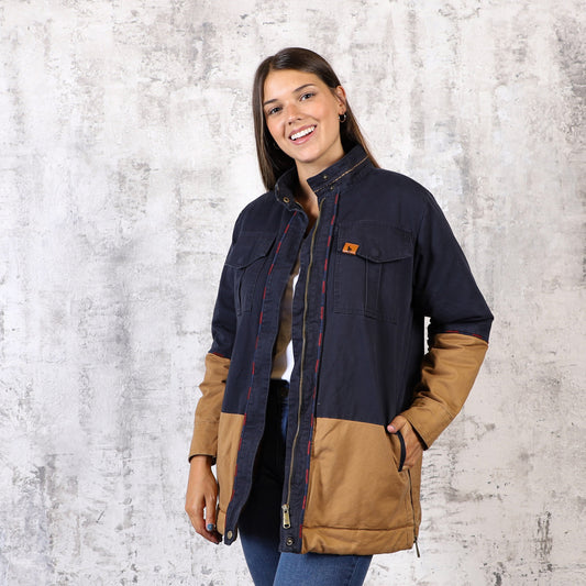 Parka Lunareja Azul/Tostado