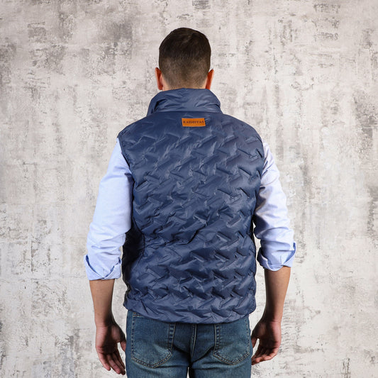 Chaleco Inflado Hombre Azul