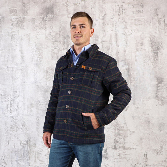 Campera tartan 25 Azul