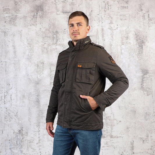 Campera Parka Hombre Gris
