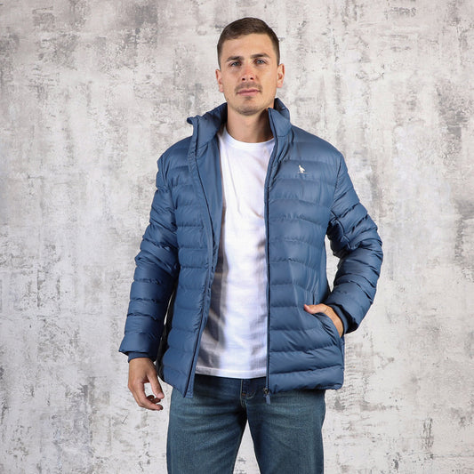 Campera engomada Hombre Azul