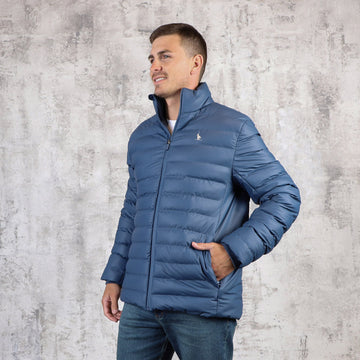 Campera engomada Hombre Azul