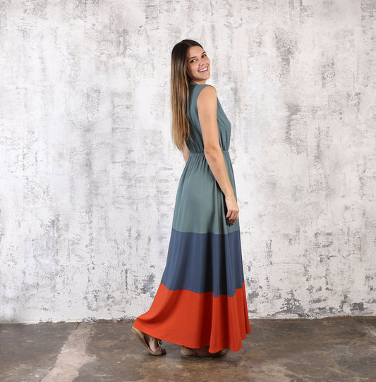 Vestido Multicolor Verde