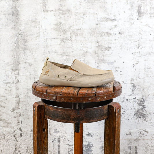 Zapato Clasico Lona Hombre Beige