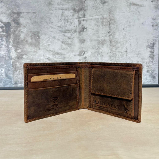Billetera Monedero Marron Rojizo