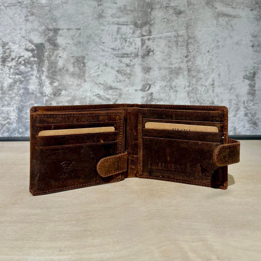 Billetera Triple c/presilla Marron Rojizo
