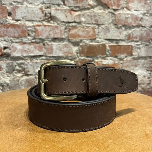 Cinto Cuero Costura 4.0 Marron oscuro