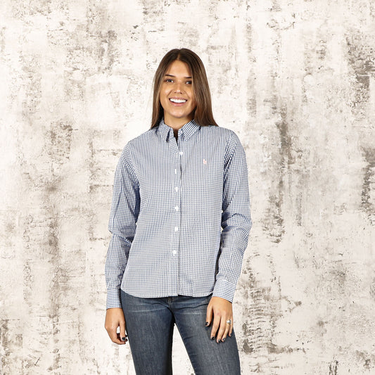Camisa Clasica Cuadros Azul