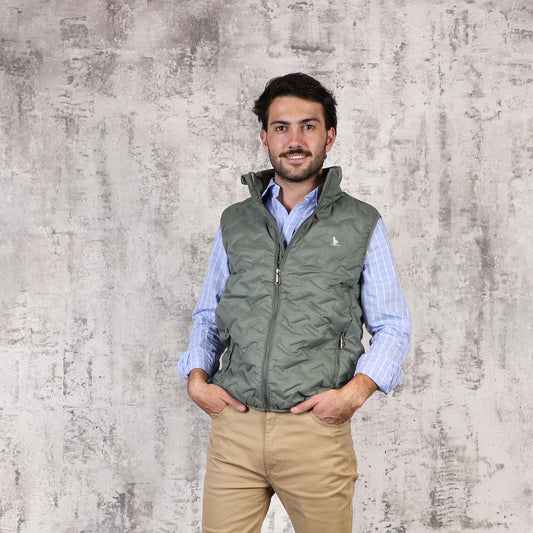 Chaleco Inflado Hombre Verde