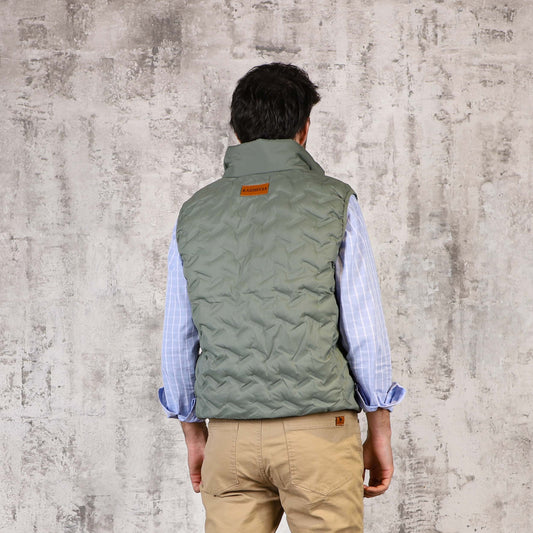 Chaleco Inflado Hombre Verde
