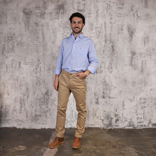 Pantalon 5 Bolsillos Beige