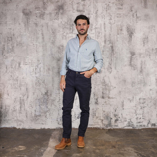 Pantalon 5 Bolsillos Azul