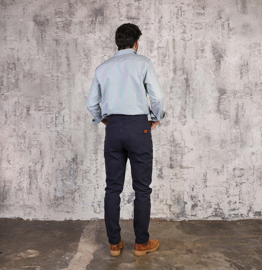 Pantalon 5 Bolsillos Azul