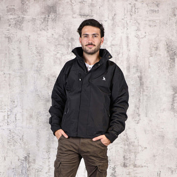 Campera Taslon Hombre Negra
