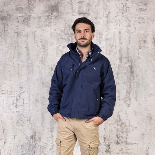 Campera Taslon Hombre Azul