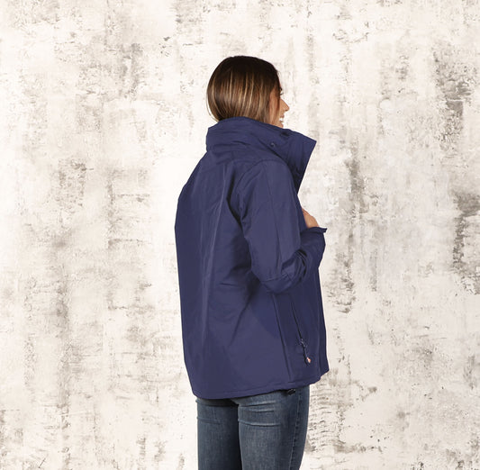 Campera Taslon Dama Azul