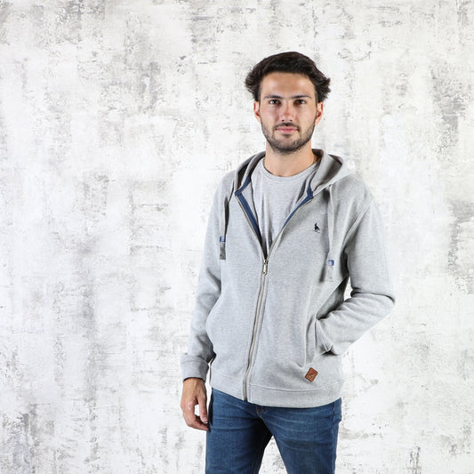 Campera Algodon Capucha Gris