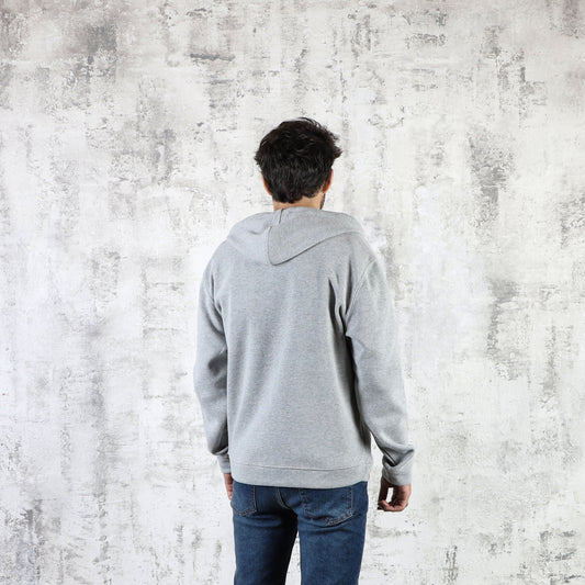 Campera Algodon Capucha Gris