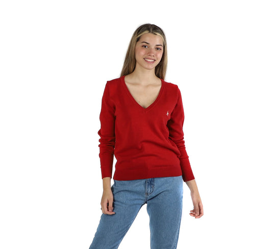 Sweater V Dama Rojo