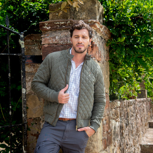 Campera Bomber Capitoneada Verde