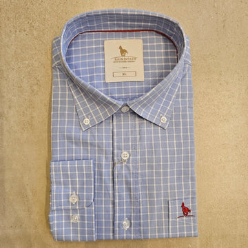 Camisa Clasica Cuadros Celeste