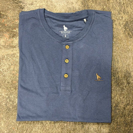 T-shirt Botones Azul