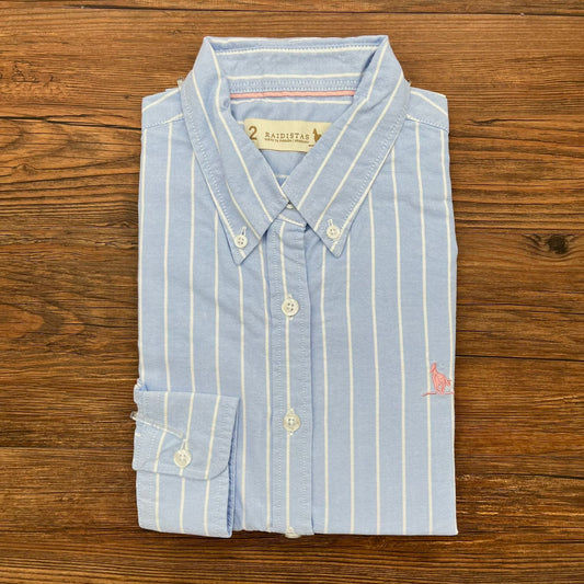 Camisa Dama Rayas 04 Celeste