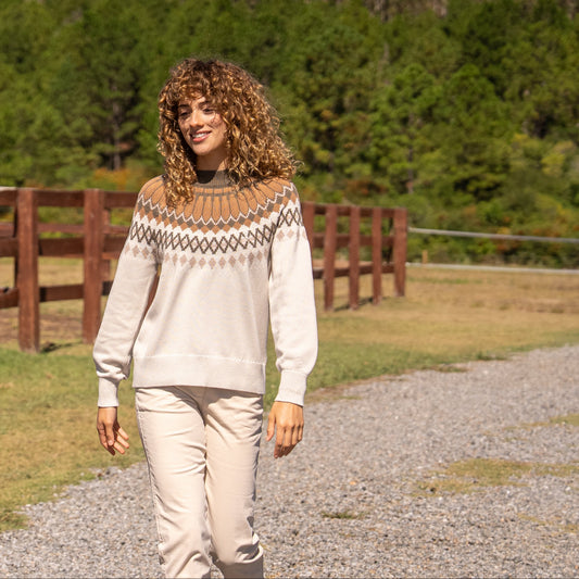 Sweater Jacquard Natural