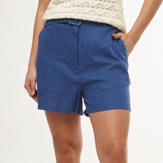 Short Lino Azul