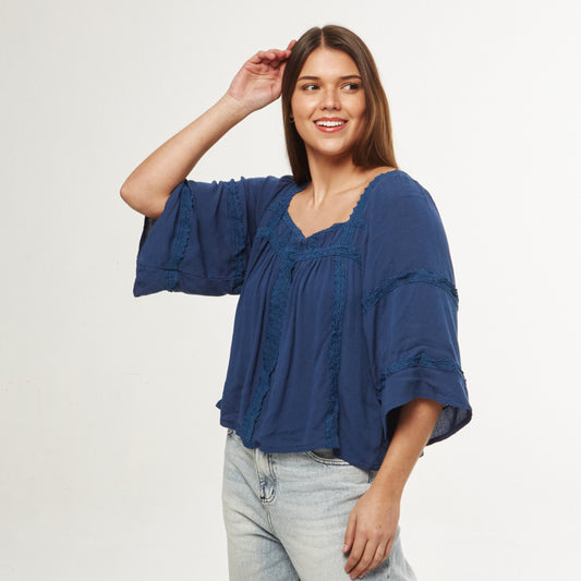 Blusa Lazos Azul