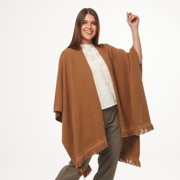 Ruana Hilo Algodon Marron