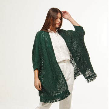 Cardigan Tejido Verde