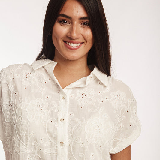 Camisa Broderie Blanca