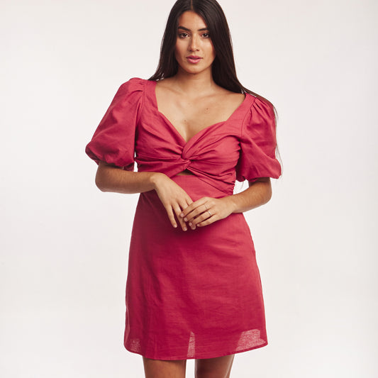 Vestido Frunce Granate